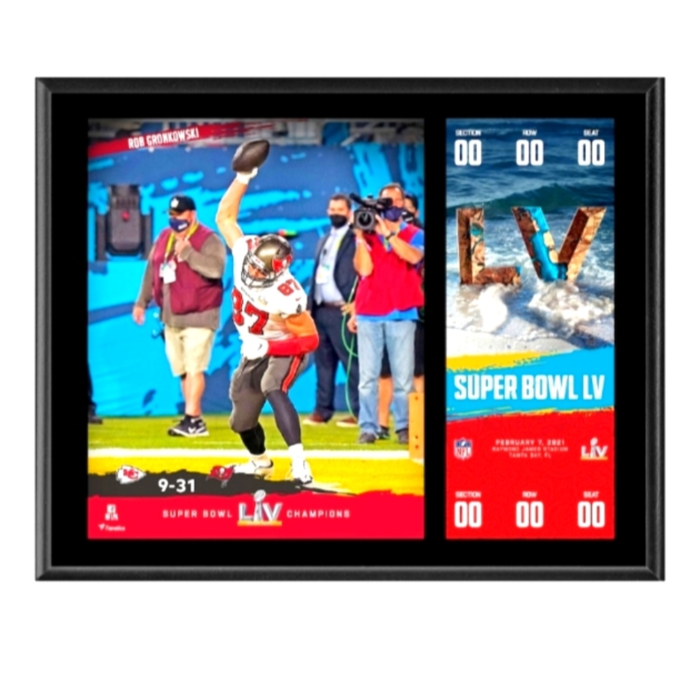 Ron Gronkowski Tampa Bay Bucs Superbowl LV Licensed plaque New!